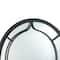 Glitzhome® 33" Black Arched Windowpane Wall Mirror